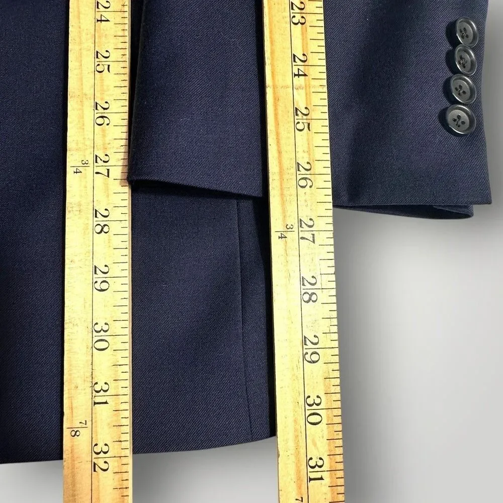 MANTONI Mens 52L Navy Blazer Sport Coat 2 Button Suit Jacket Regular fit